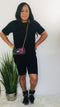 Chill Plus set | black biker shorts